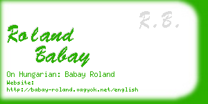 roland babay business card